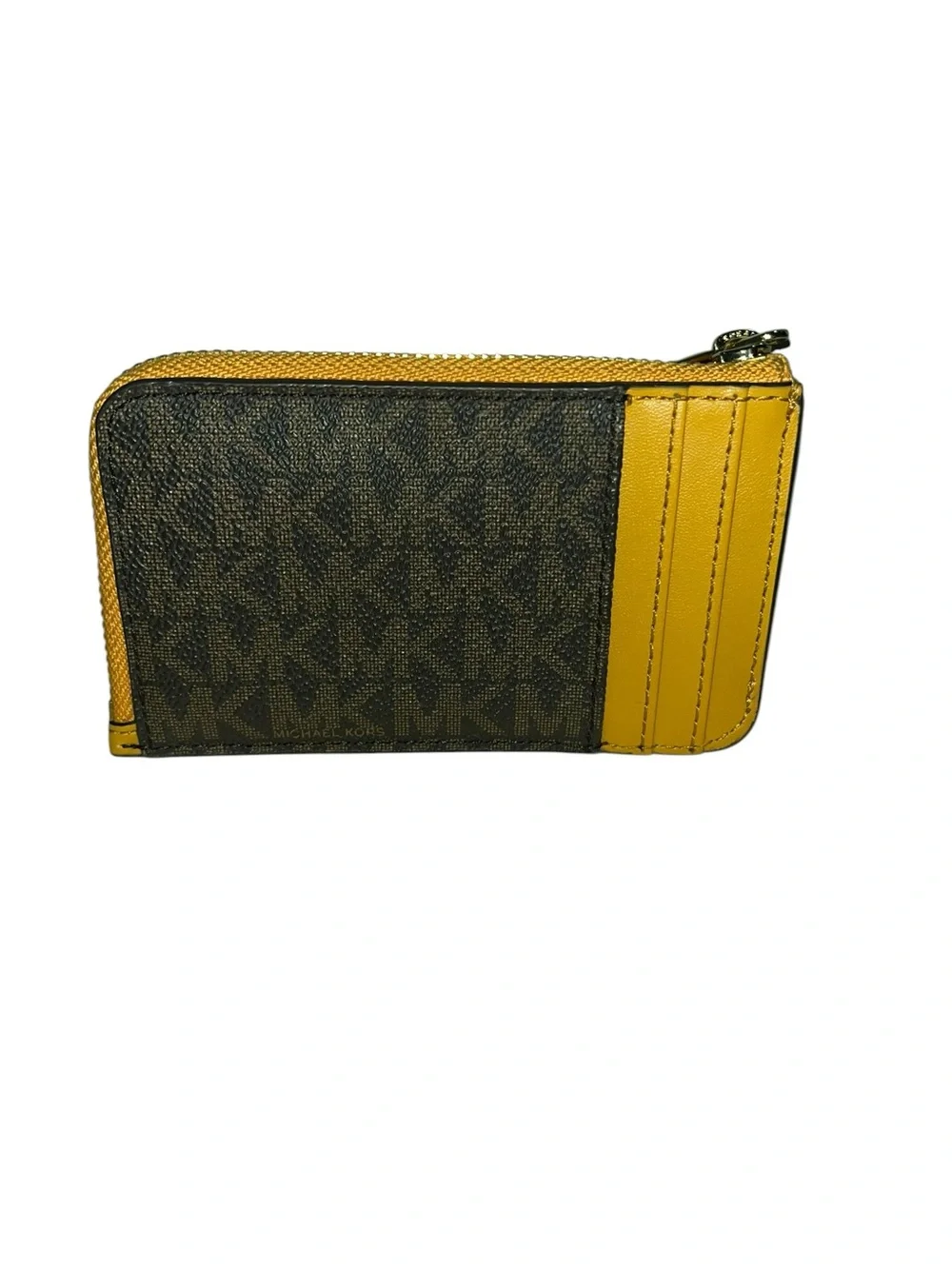 Michael Kors Jet Set Travel Signature Small Corner Zip Card Holder